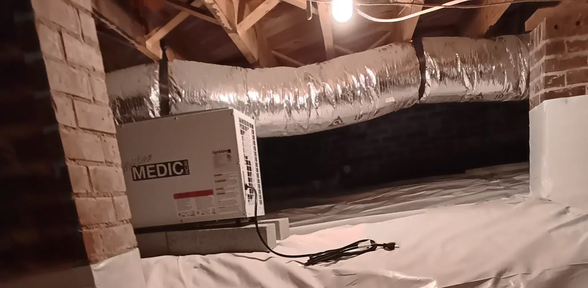 Dehumidification unit used for moisture and humidity control in the home